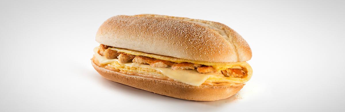 Egg Sandwich with Chicken and Cheese